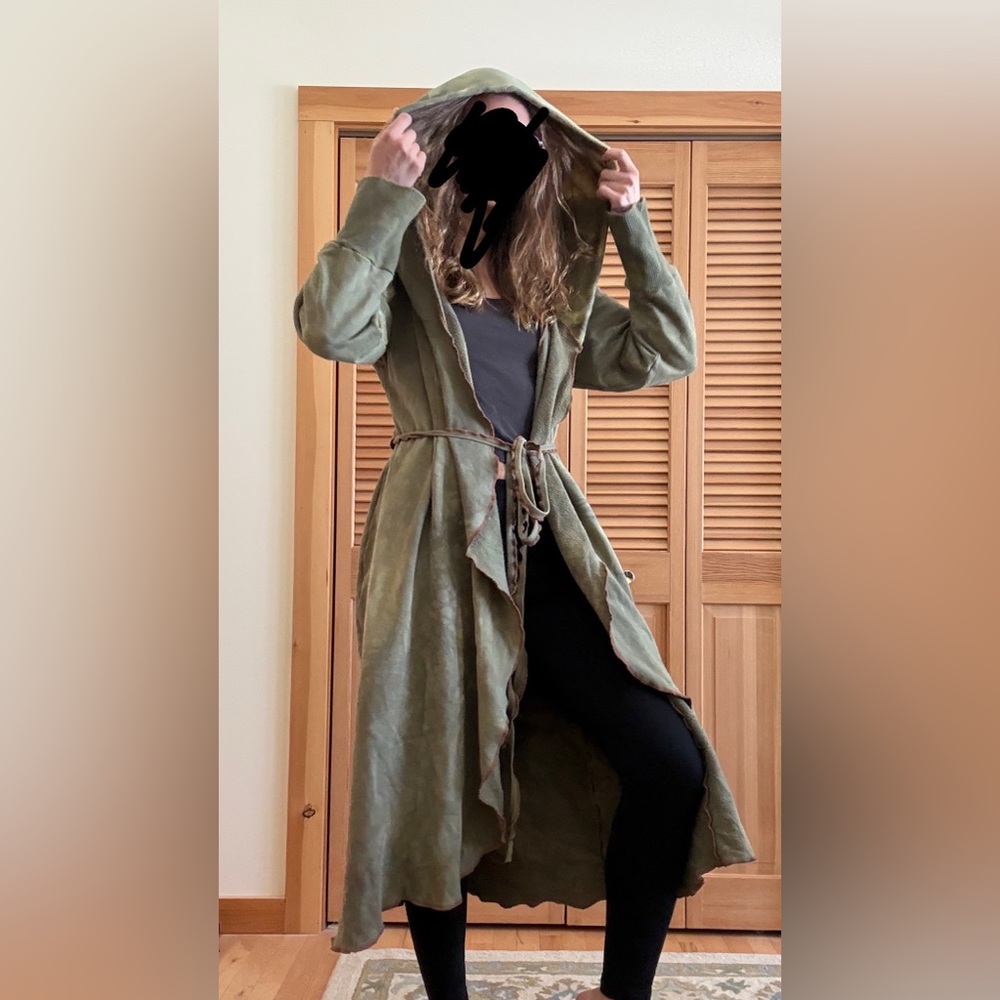 Threaded Intention Organic Fleece Maxi Witchy Cardigan